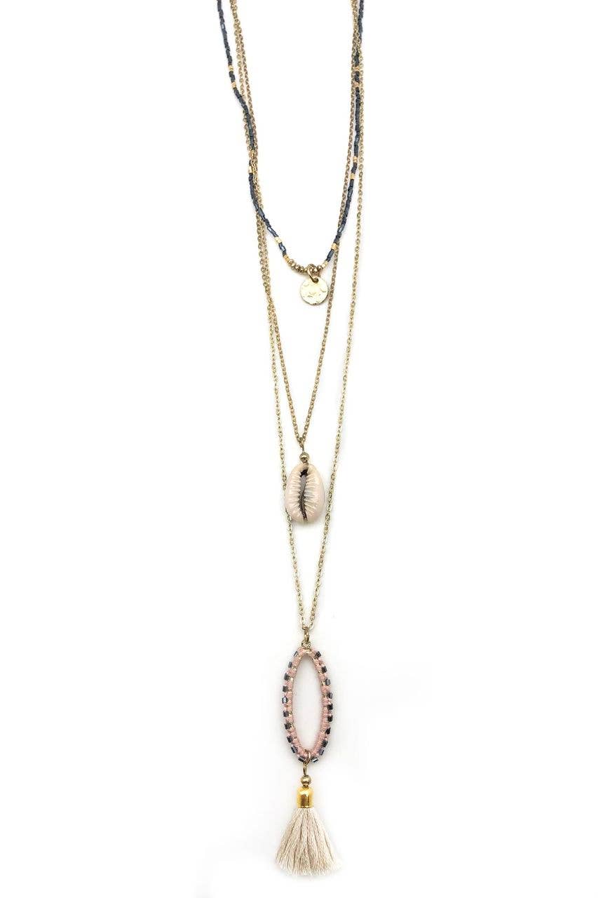 Sachi Shell and Tassel Necklace
