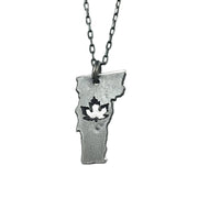Home State Jewelry - Pewter Necklace - Vermont Maple Leaf