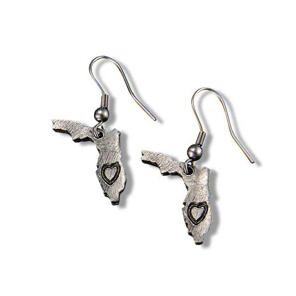Home State Jewelry - Pewter State Earrings
