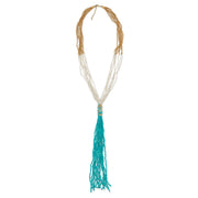 Sachi Island Waterfalls Necklace - Long Turquoise Tassel