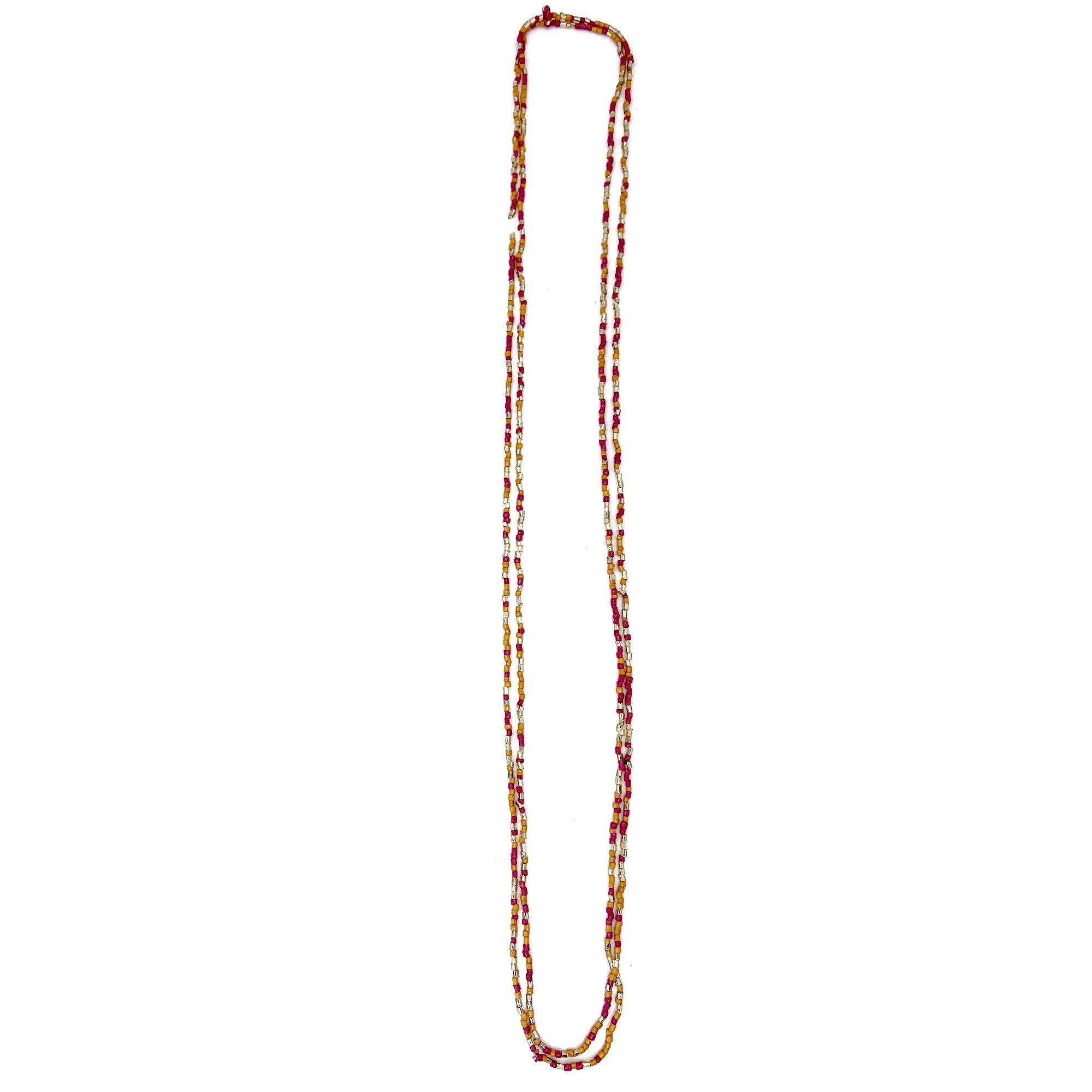 Seed Bead Long Multi-Strand Necklaces- Multiple Color Styles
