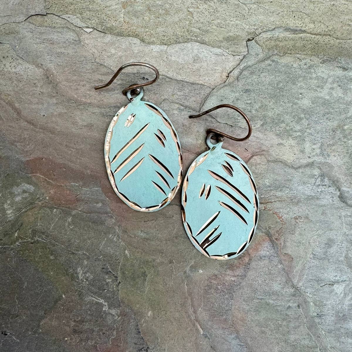 Patina Frosted Flora Earrings