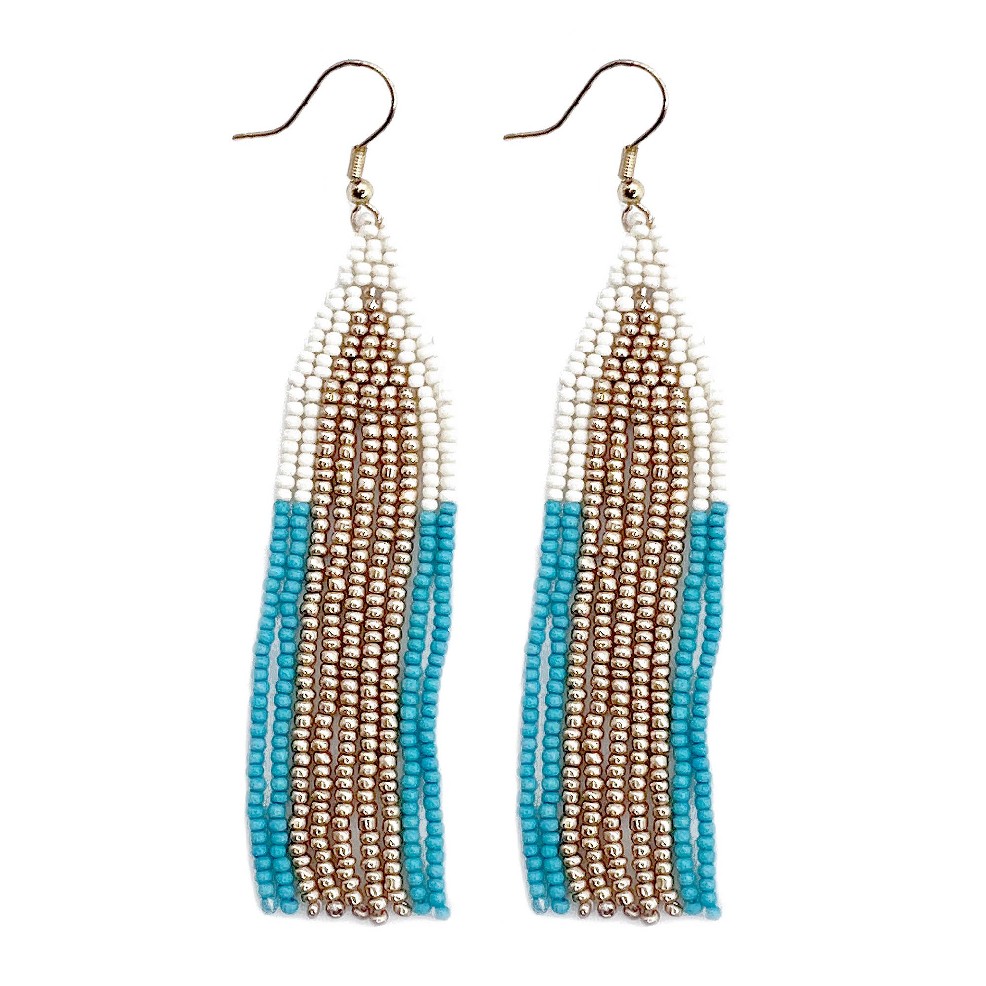 Seed Bead Cascading Earrings - Multiple Color Styles