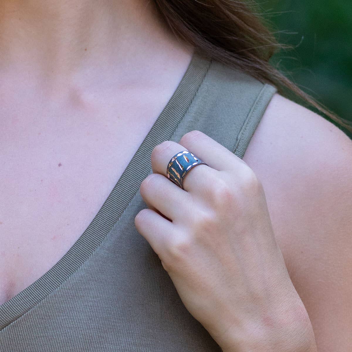 Patina Dandelion Whisper Ring
