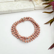 Sachi Wood Bead Wrap Bracelet - Pink