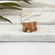 Handcrafted Copper Leaf Border Ring