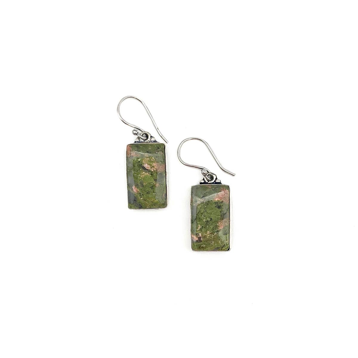 Kashi Semiprecious Stone Earrings - Unakite