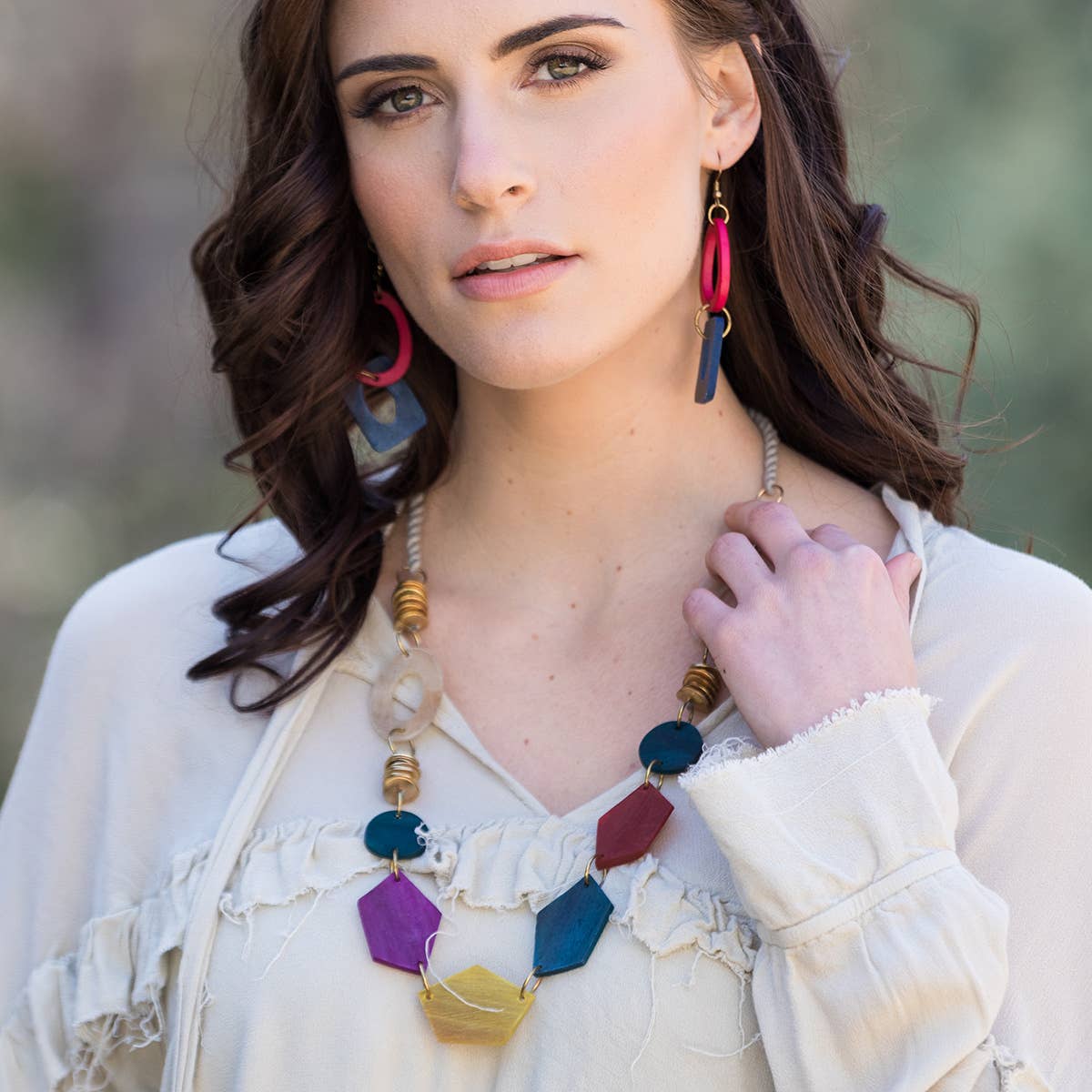 Omala Bold & Brash Collection Necklace - Abstract Shapes