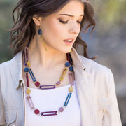 Omala Bold & Brash Collection Necklace - Rectangles & Dots