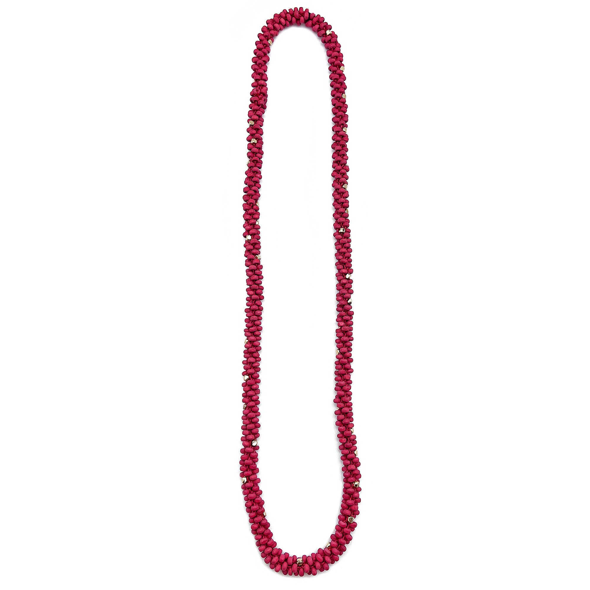 Sachi Chromatic Hues Rope Necklace  - Red