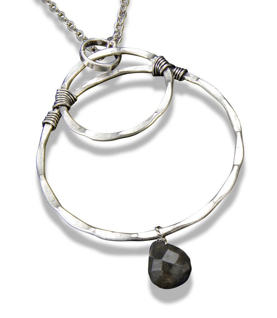 Banjara Labradorite Hoop Necklace