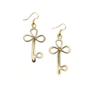 Gold Plated Earrings - Key