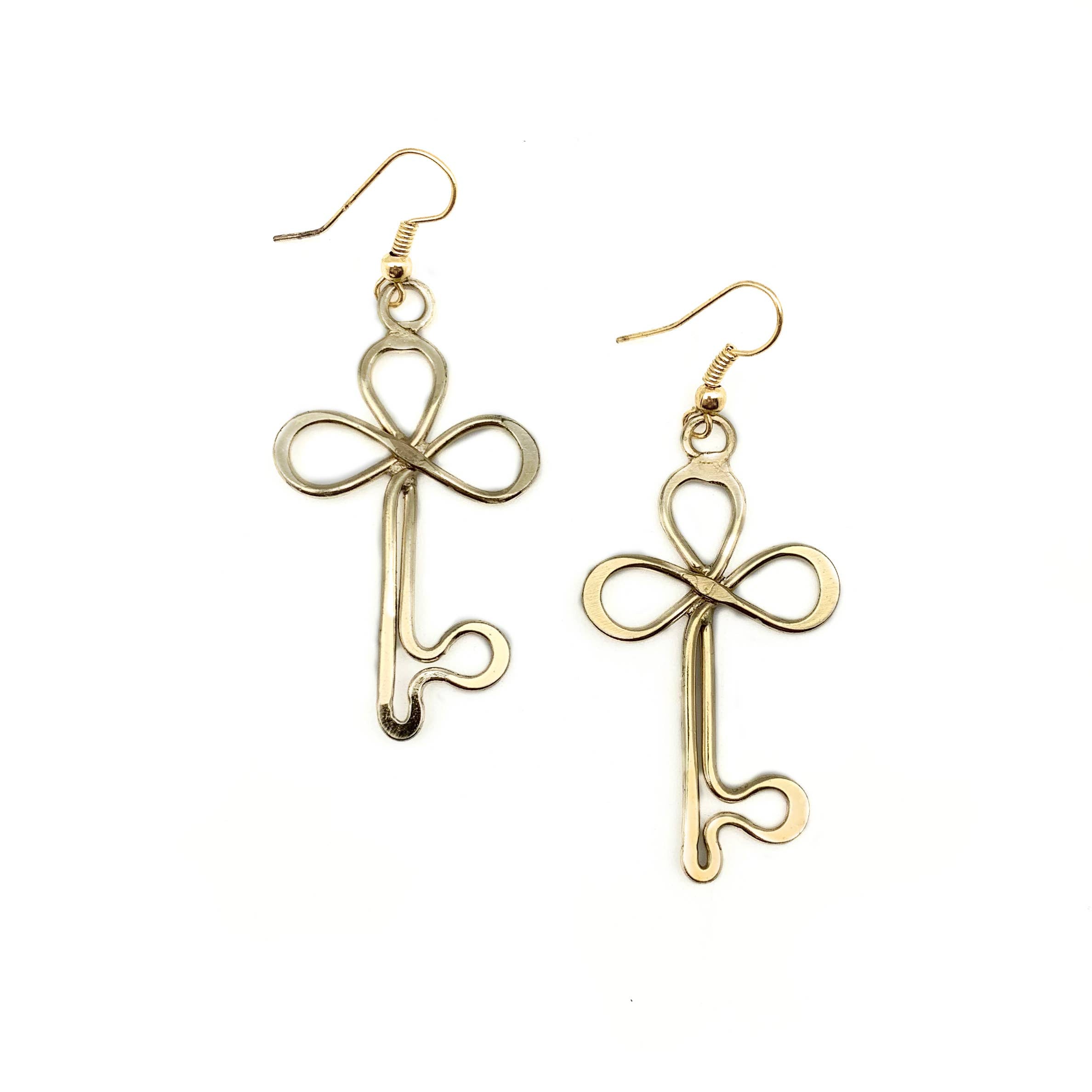 Gold Plated Earrings - Key