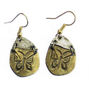 Pewter Earrings - Pieced Butterfly