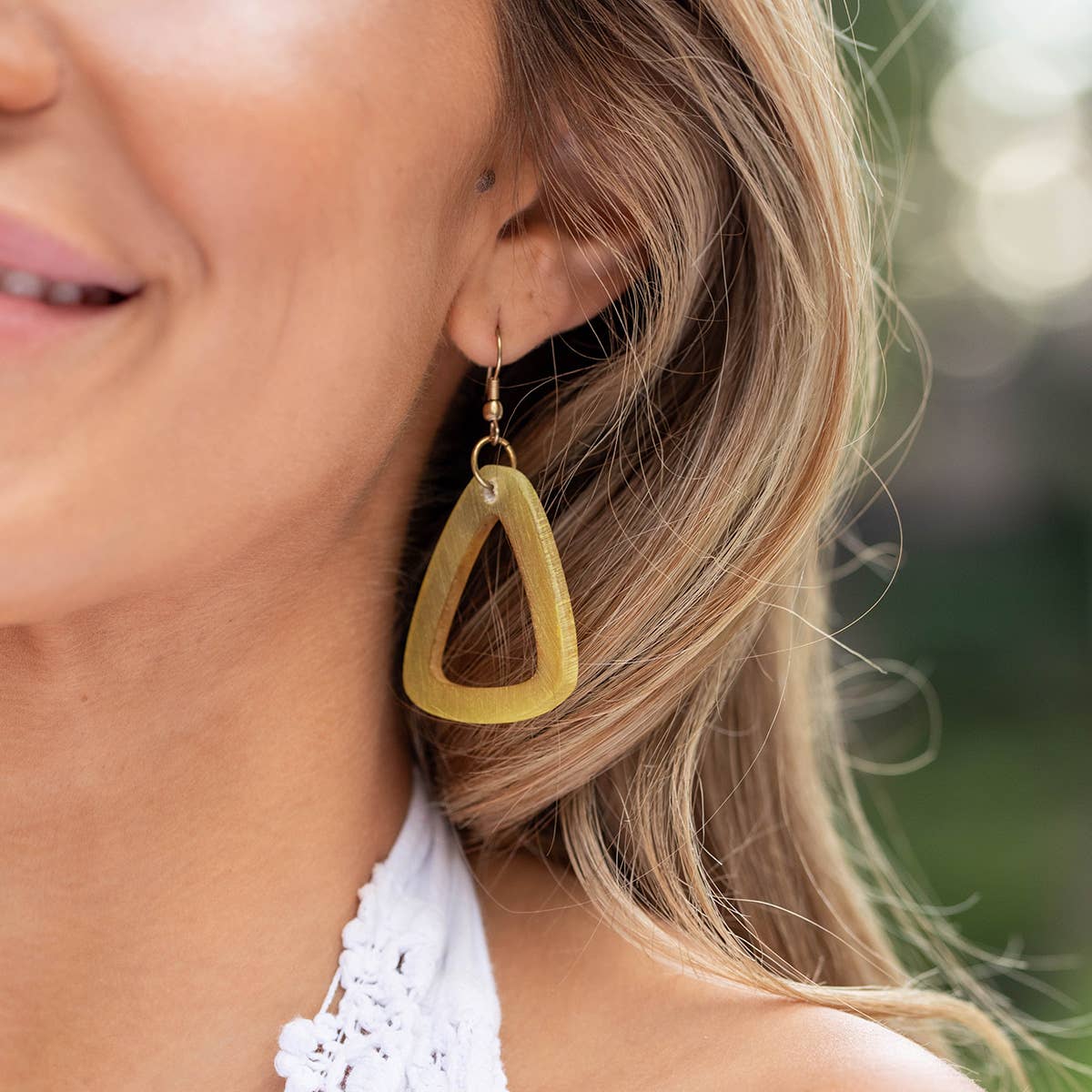 Omala Pleasing Pastels Earrings - Large Triangle Cutout