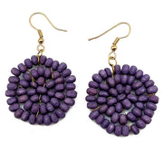 Sachi Chromatic Hues Circle Earrings  - Purple