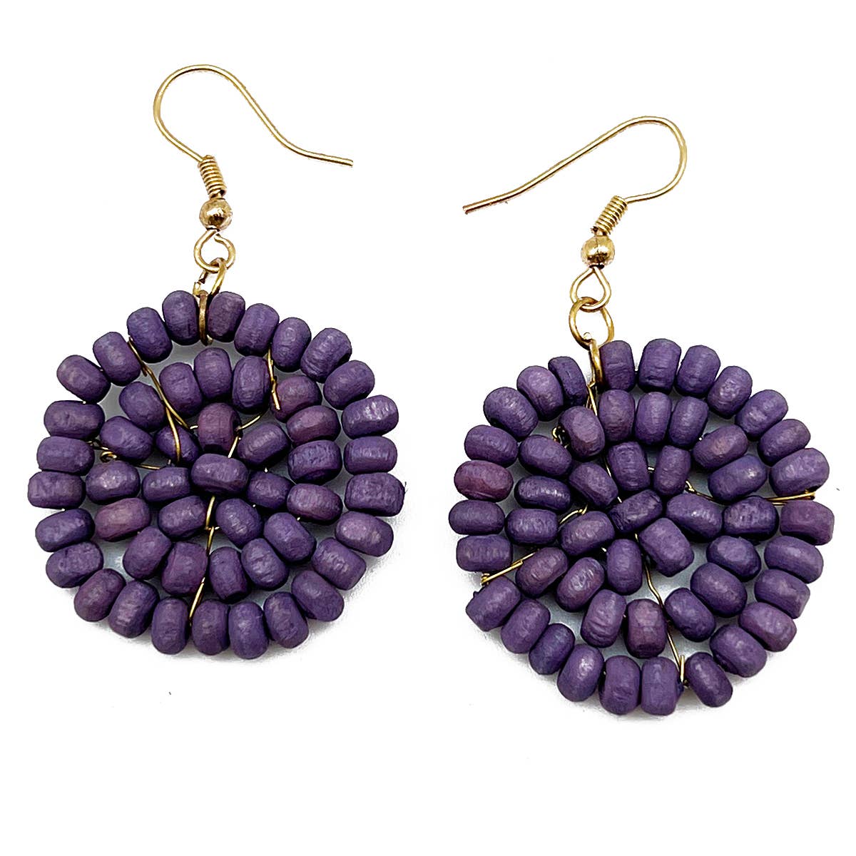 Sachi Chromatic Hues Circle Earrings  - Purple