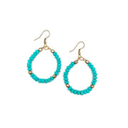 Sachi Chromatic Hues - Turquoise Hoop Earrings