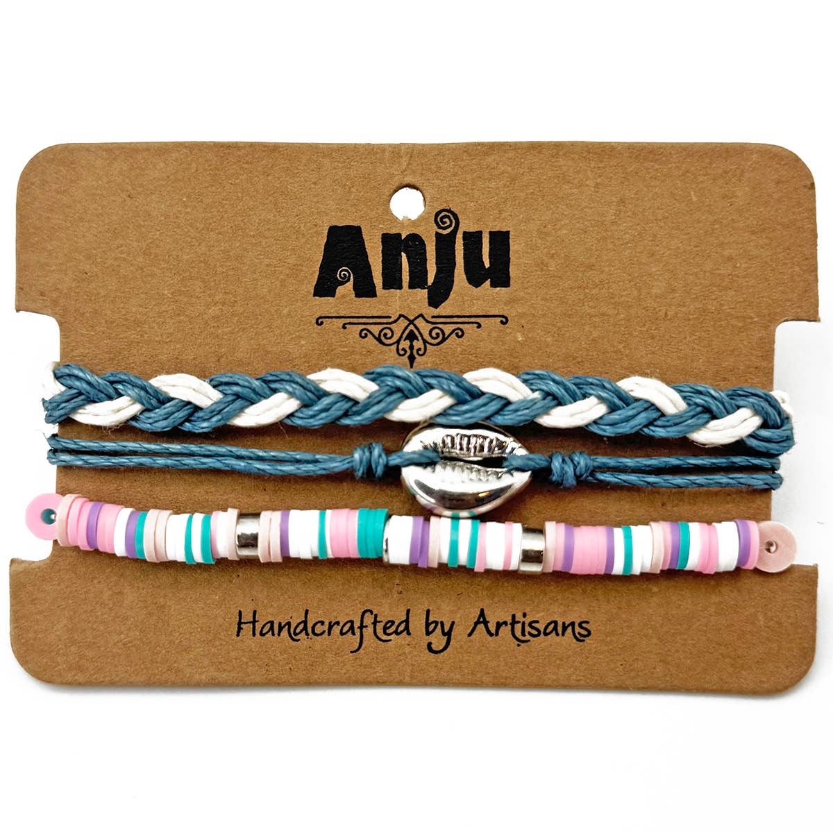 Weave & Wander Puka Shell Charm Trio Set