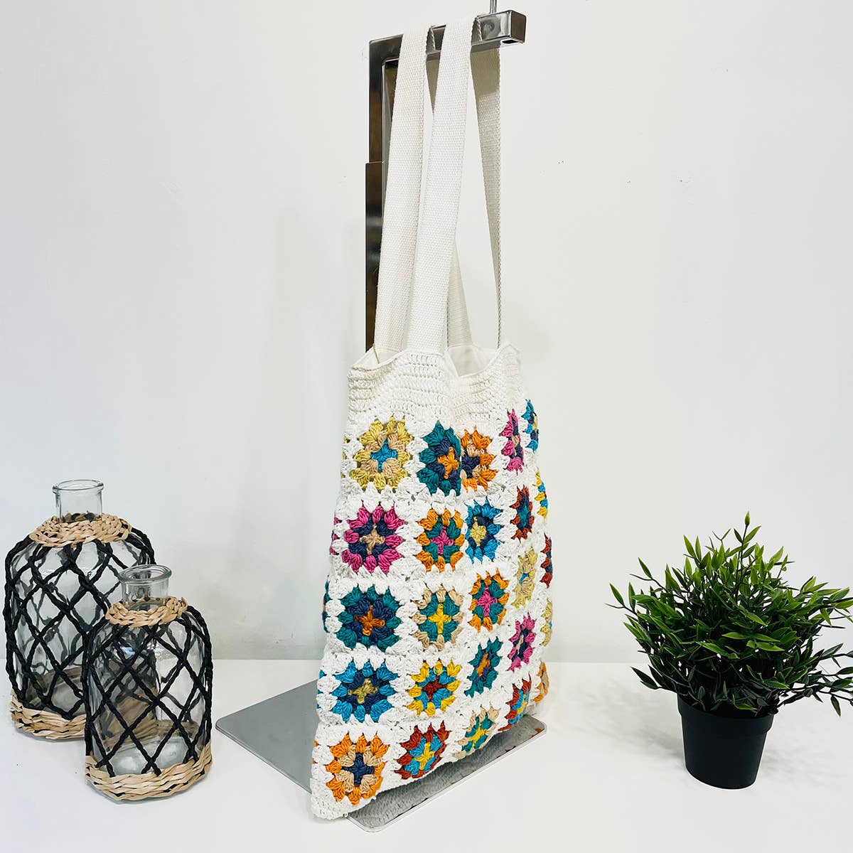 Laya Cotton Crochet Tote Bags