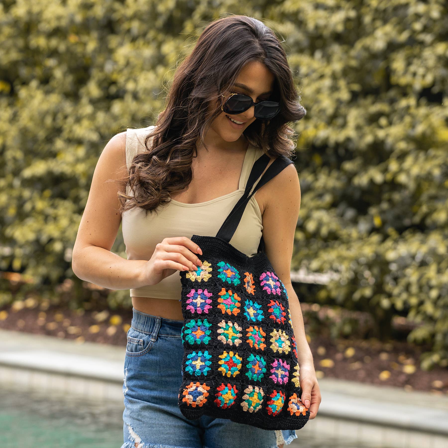 Laya Cotton Crochet Tote Bags