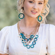 Omala Azure Coast Collection - Layered Rings Necklace