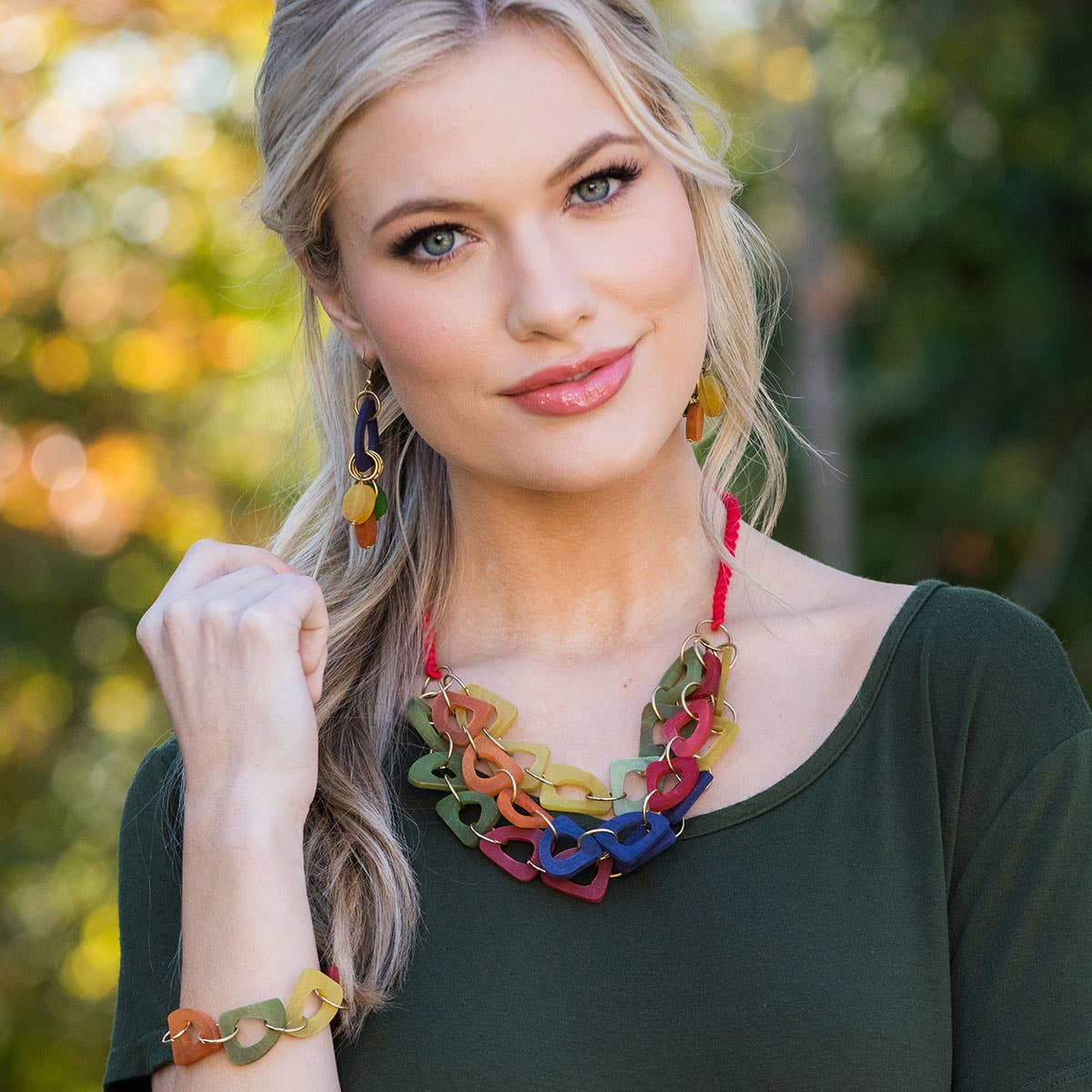 Omala Rainbow Collection Necklace - Abstract Layer