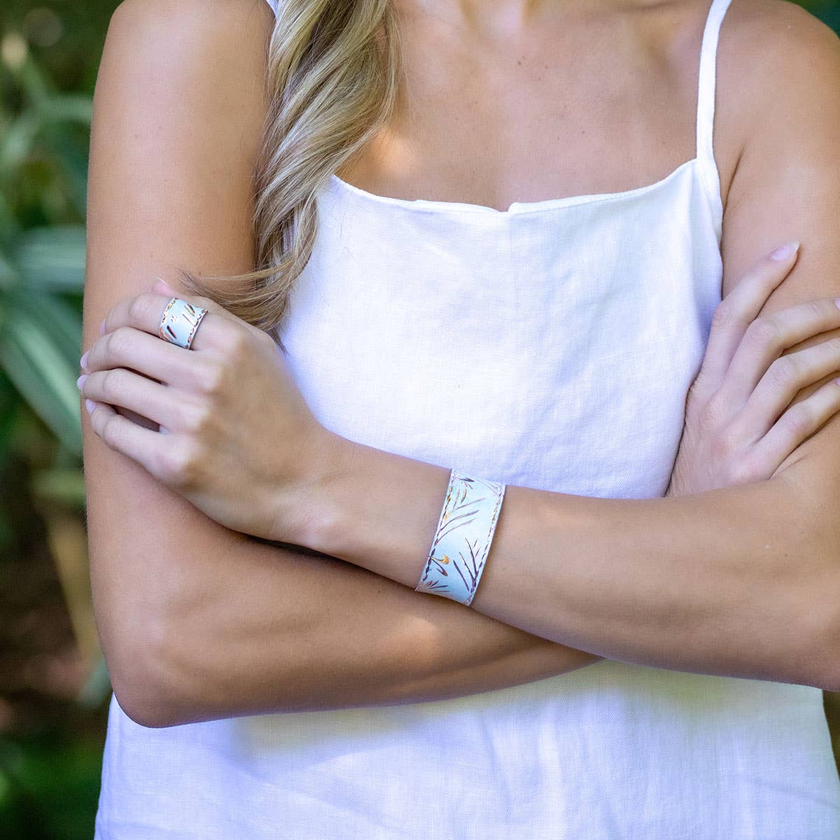 Patina Frosted Flora Cuff