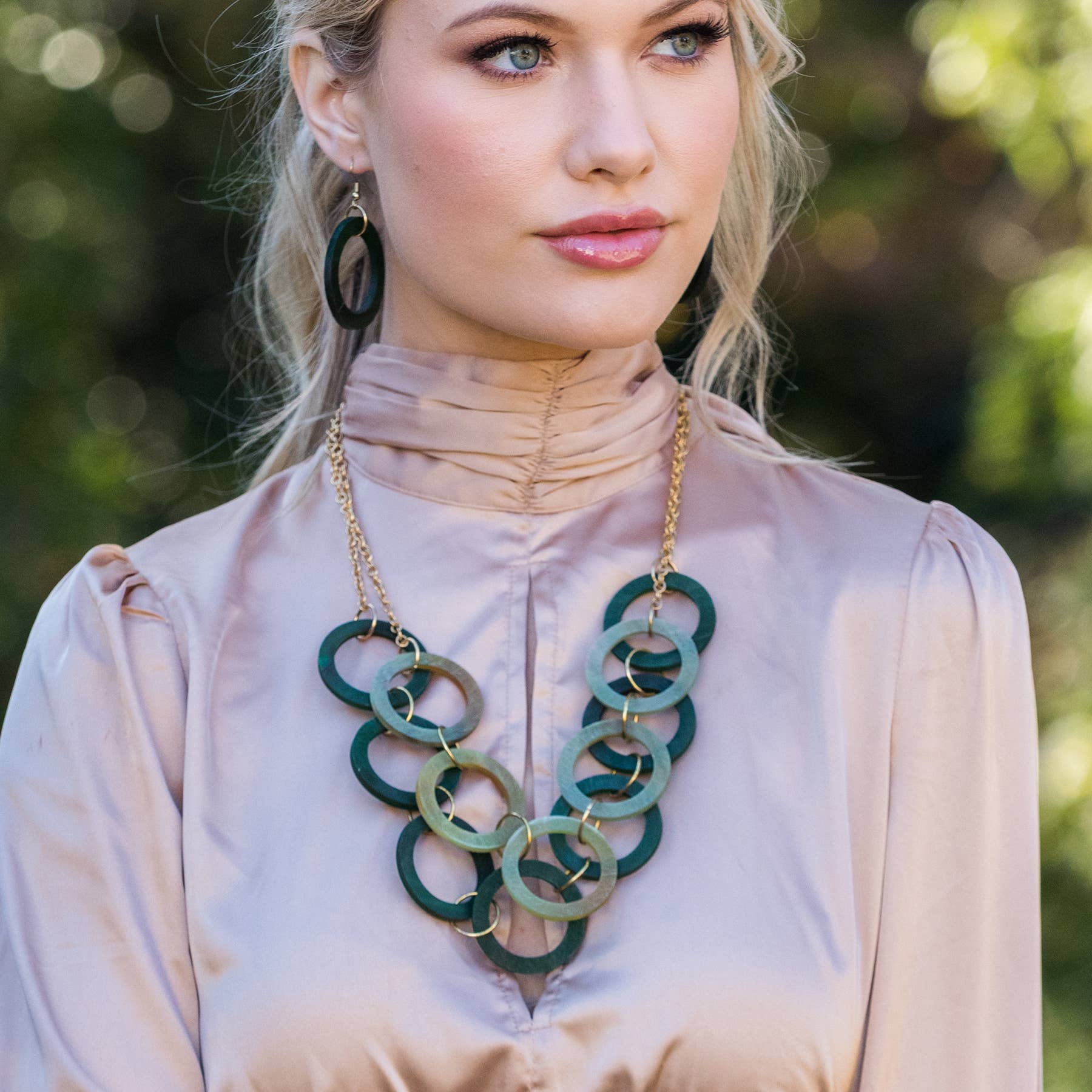 Omala Verdant Collection Necklace - Large Rings