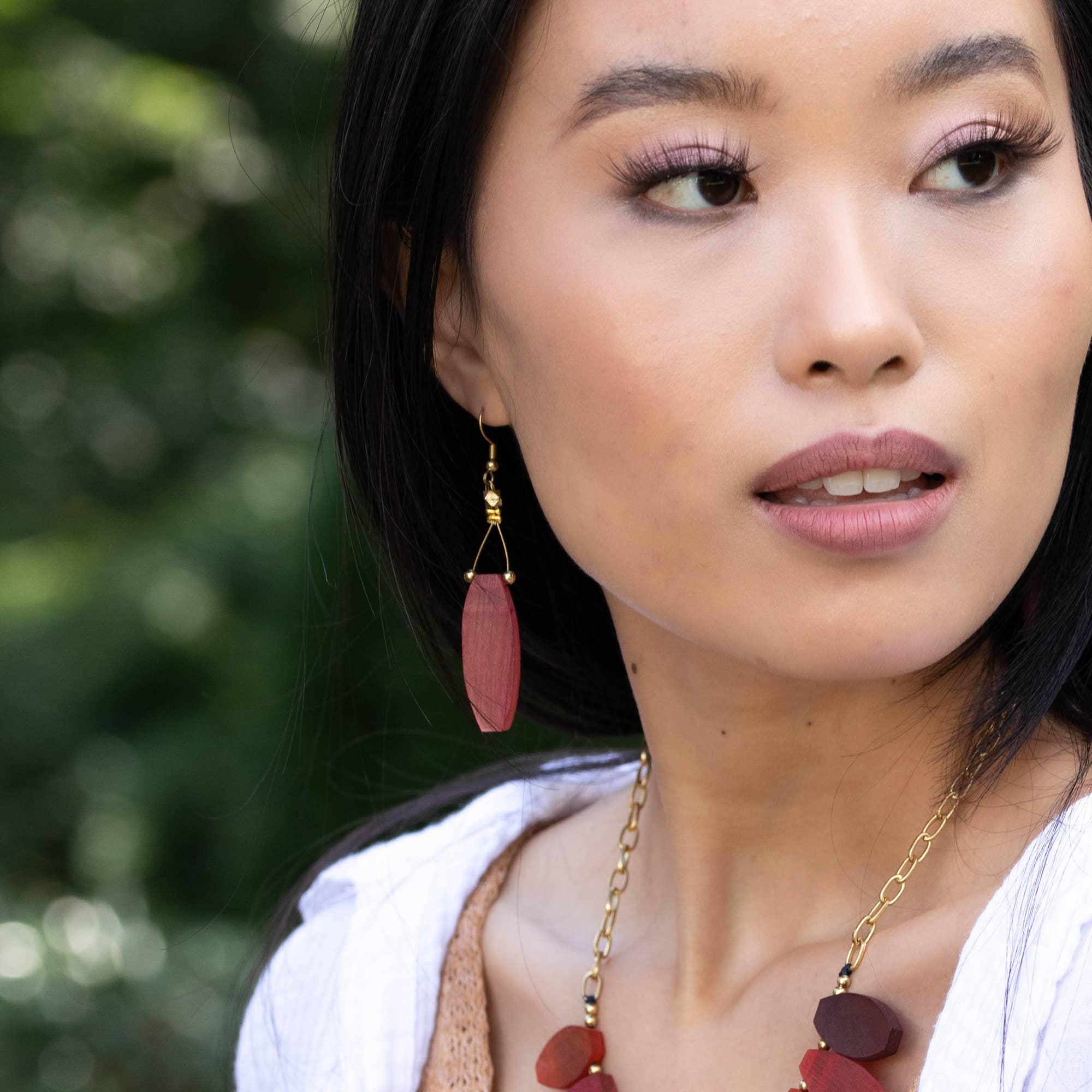 Omala Rosy Cheeks Collection Earrings - Long Drop