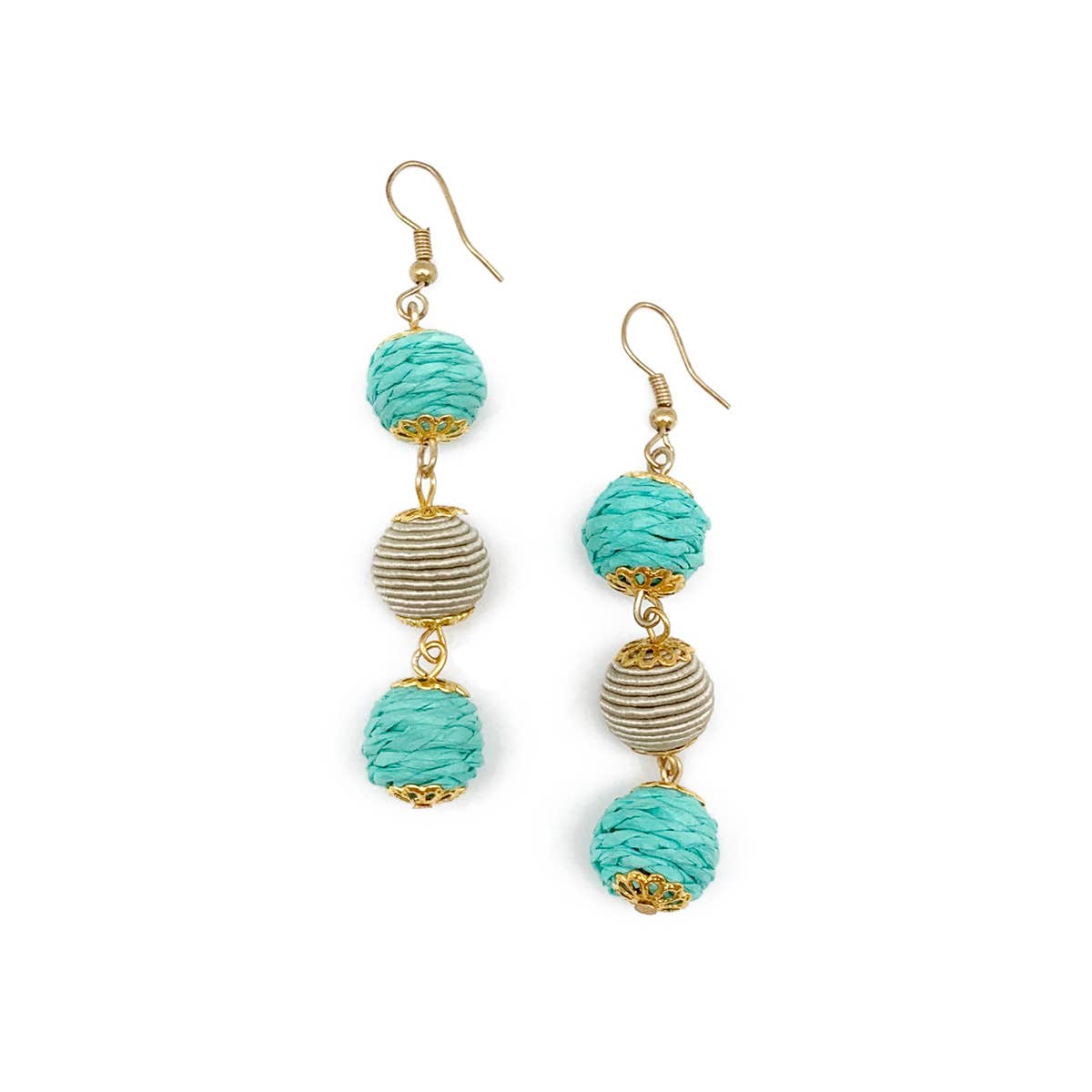 Sachi Turquoise Waters Earrings - Three Small Circles