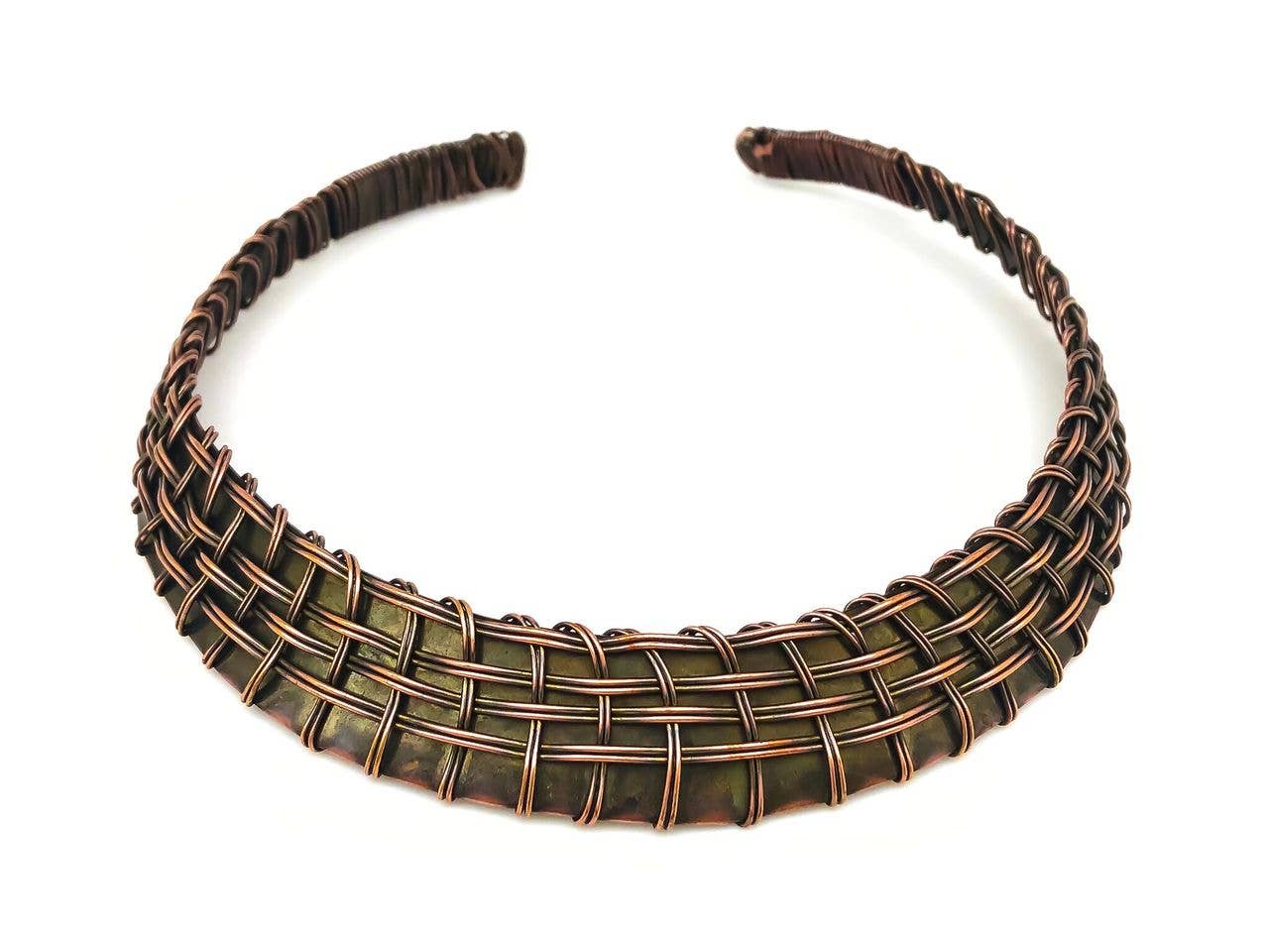 Basketweave Lattice Choker Necklace