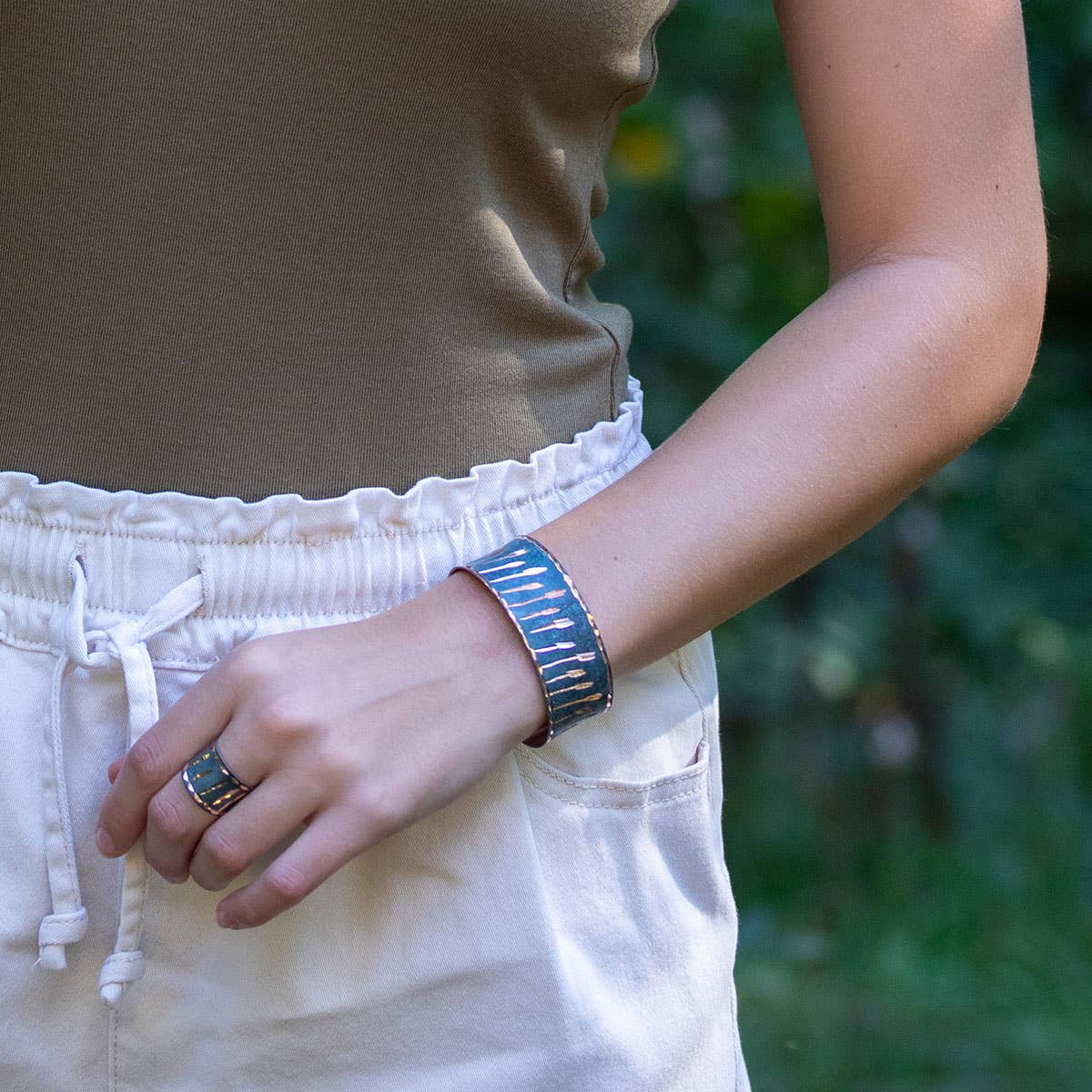 Patina Dandelion Whisper Cuff