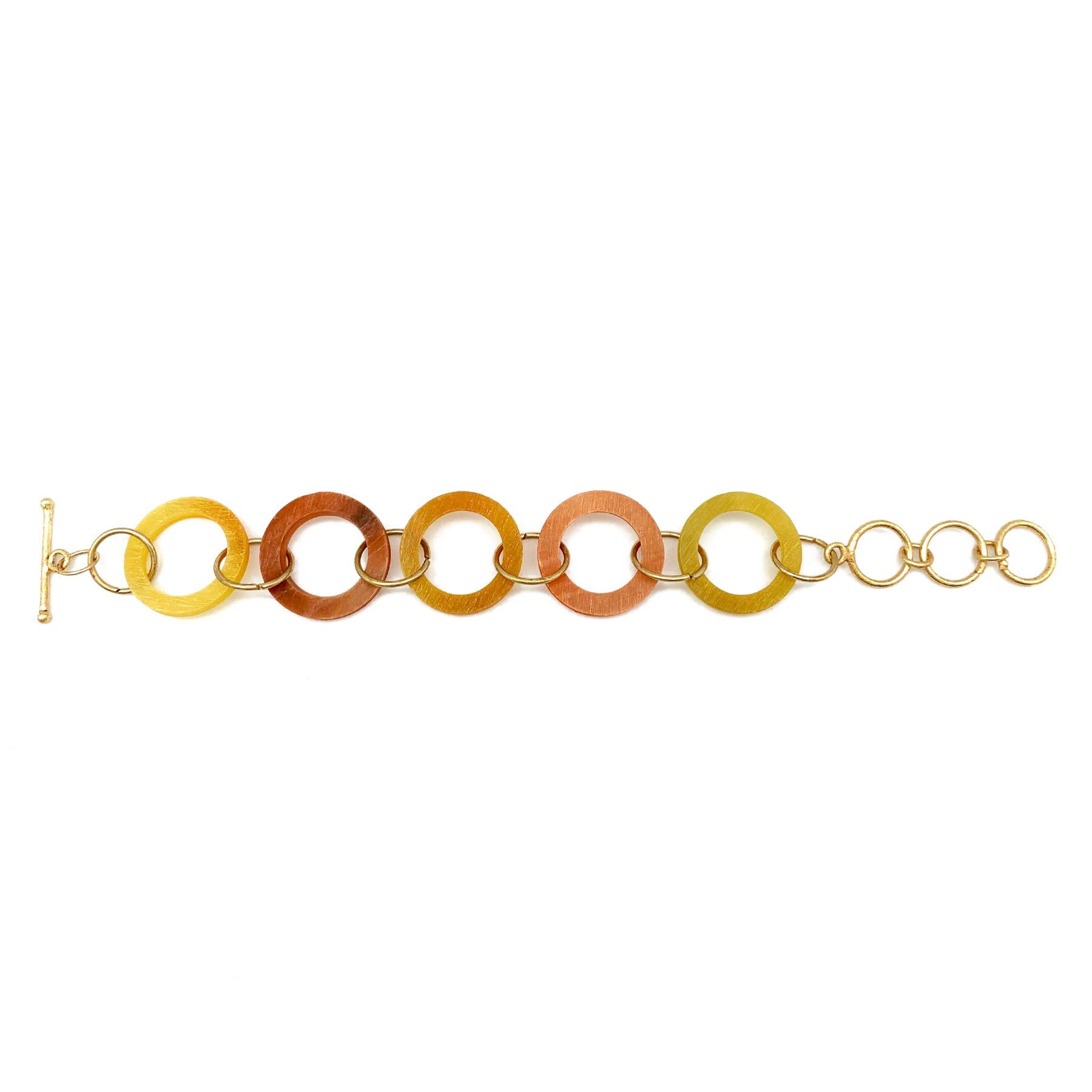 Omala Citrus Sunshine Collection Open Circles Link Bracelet