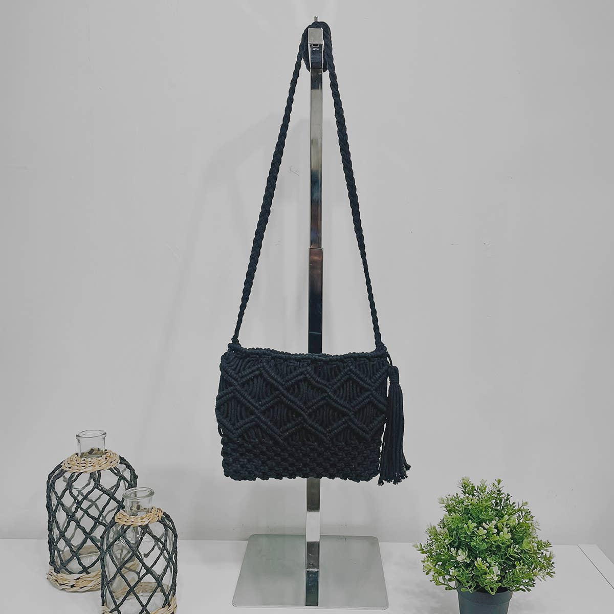 Adira Woven Cotton Crossbody Macrame Bags