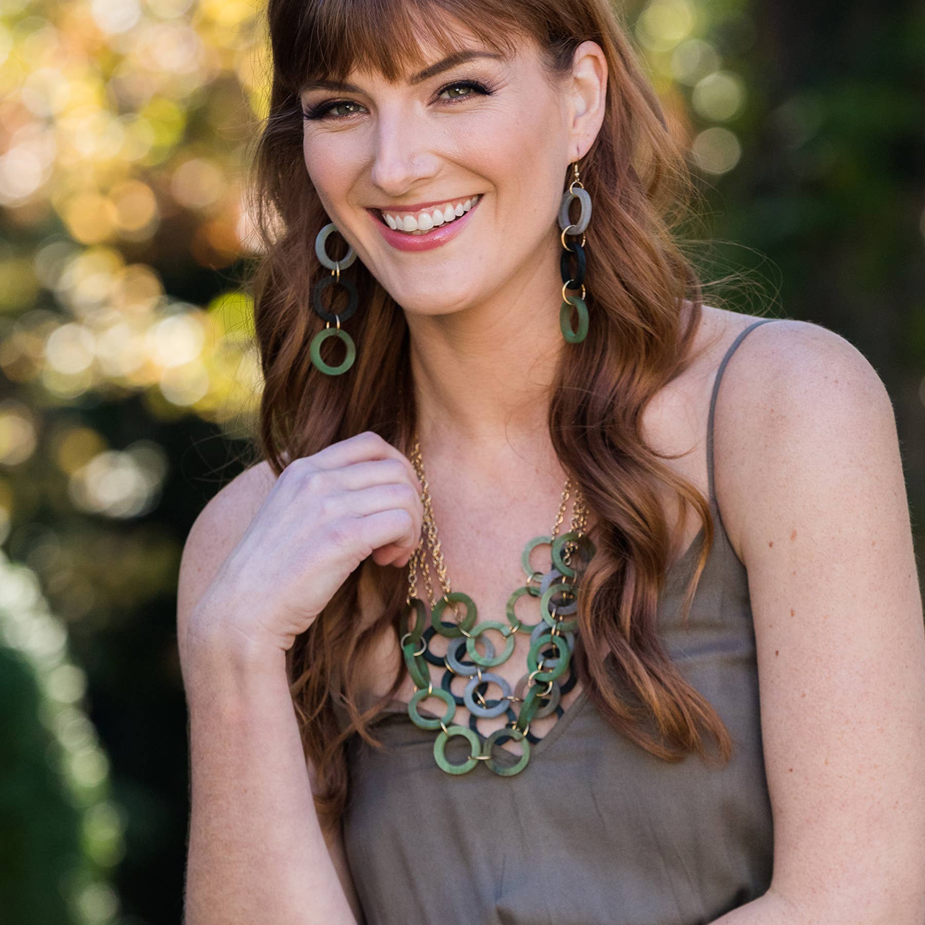 Omala Verdant Collection - Layered Rings Necklace