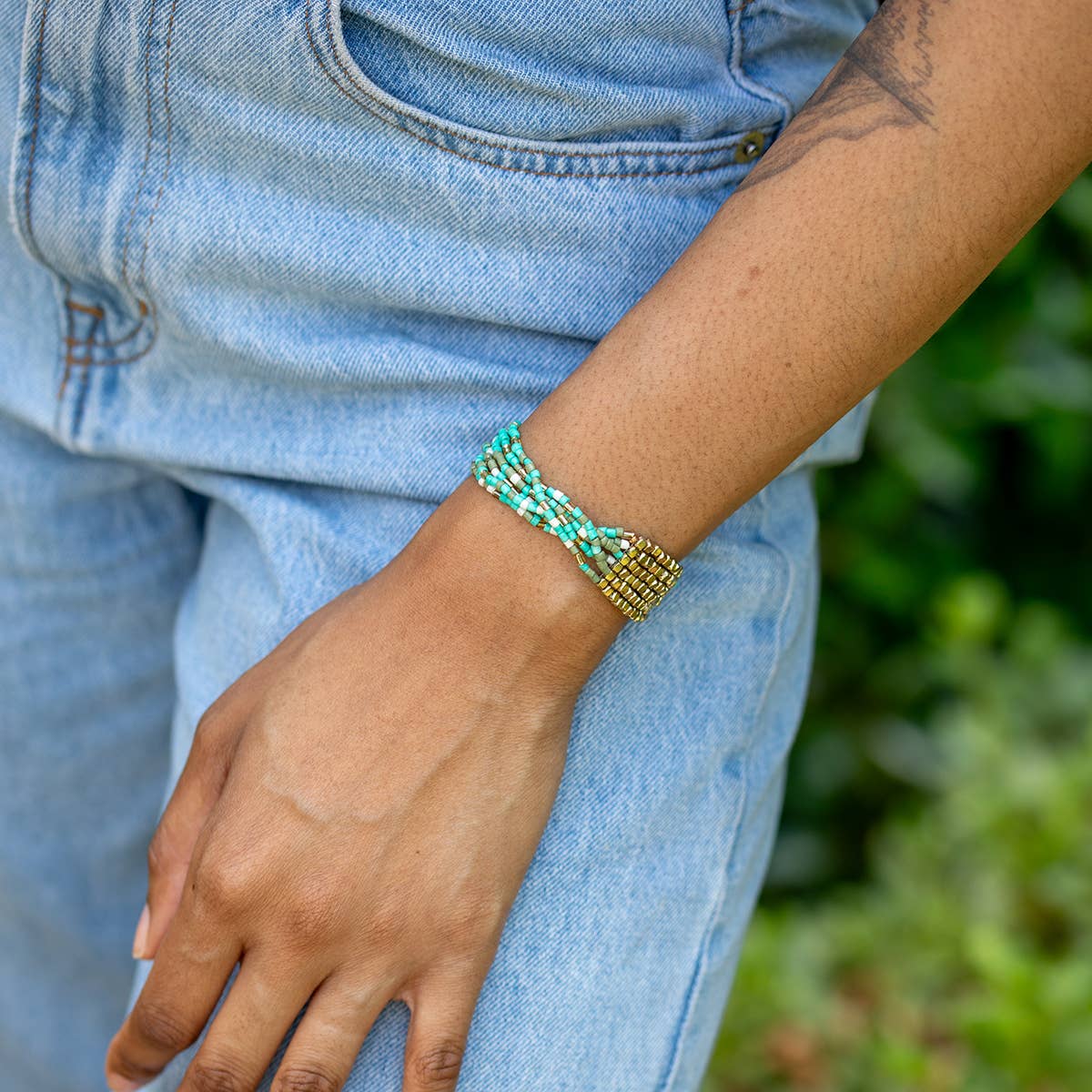 Seed Bead Stretch Statement Bracelets- Multiple Color Styles