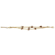 Sachi Coffee & Cream Collection Bracelet - Beaded Clusters