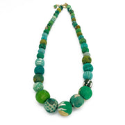 Aasha Cascade Seagrass Kantha Beaded & Handcrafted Necklace