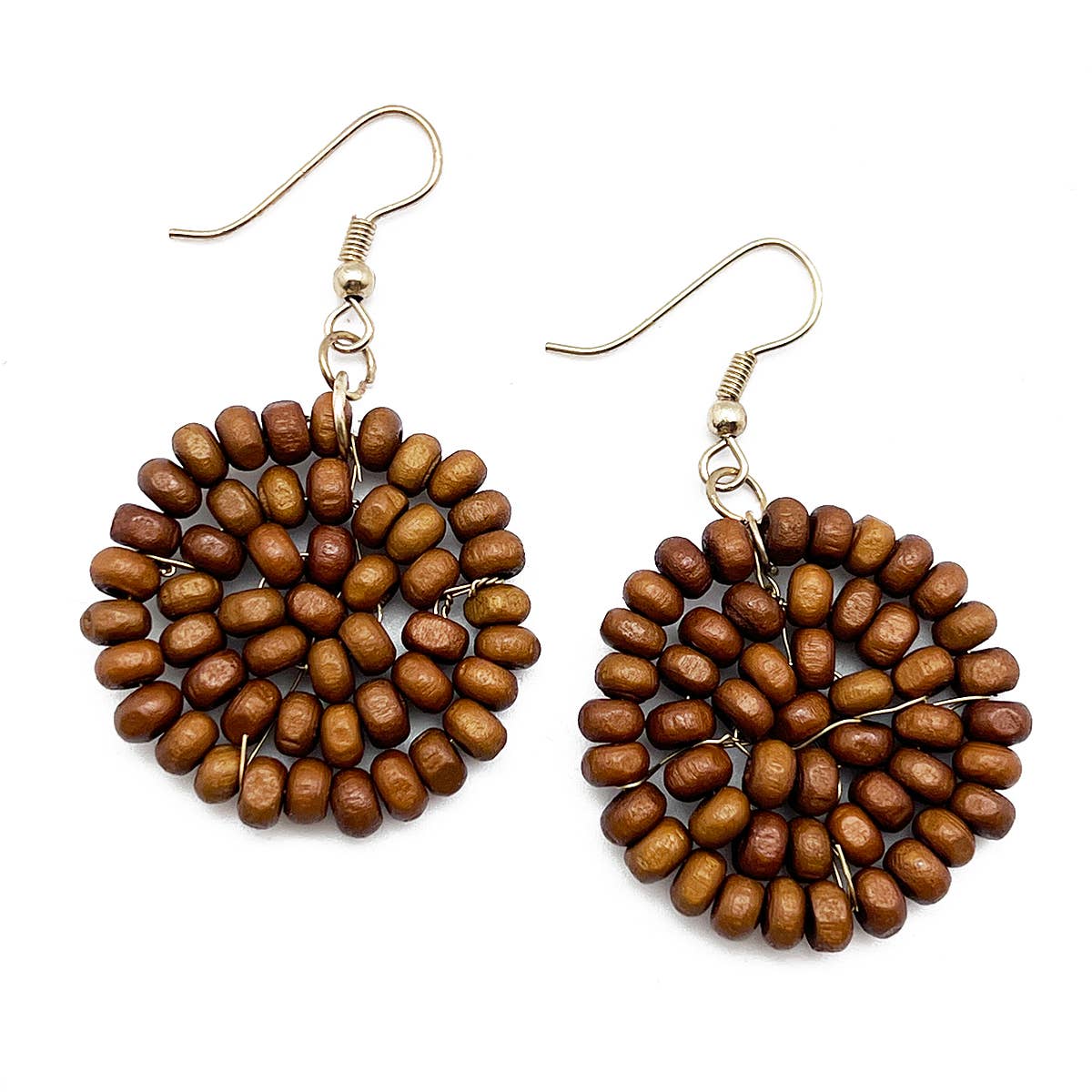 Sachi Chromatic Hues Circle Earrings  - Cognac