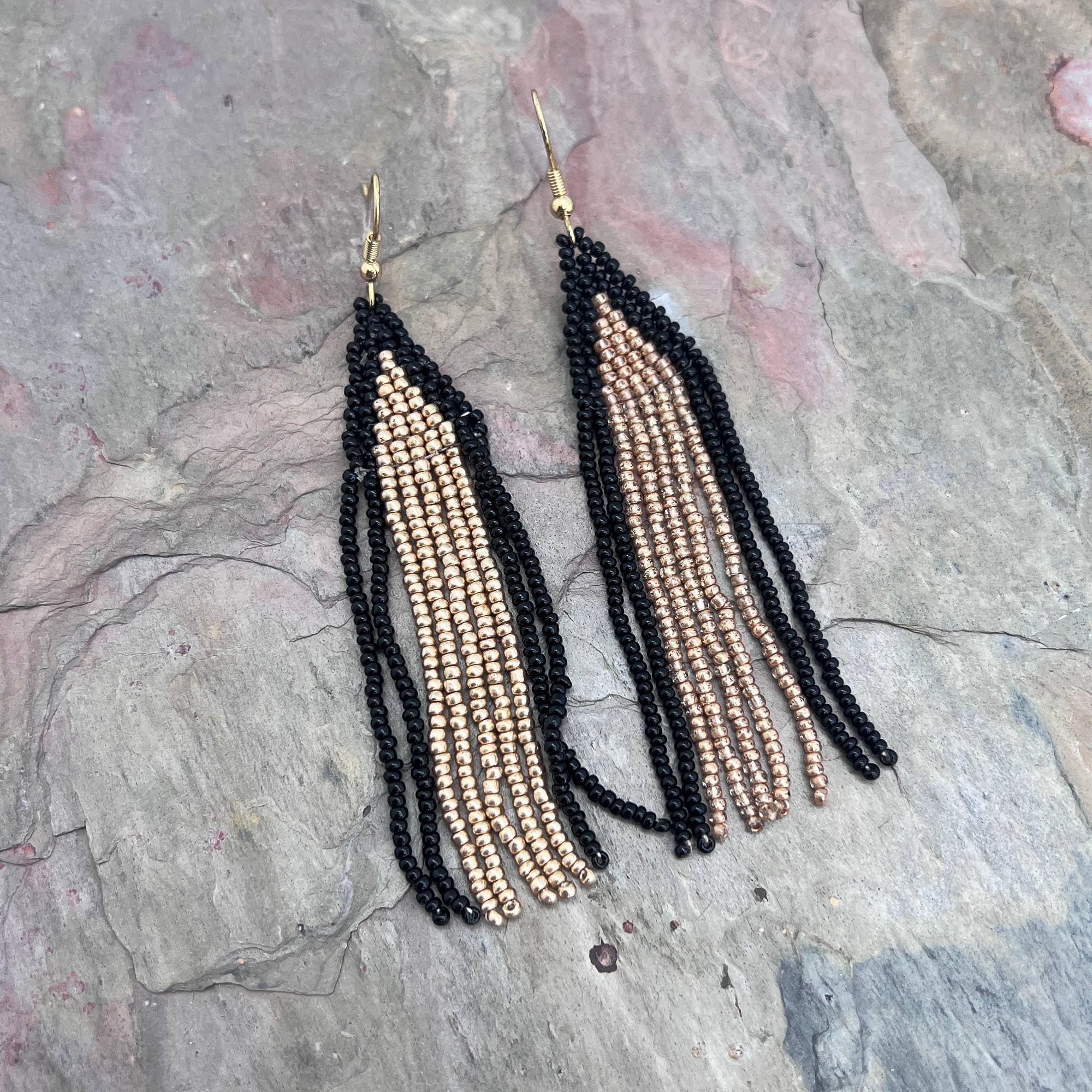 Seed Bead Cascading Earrings - Multiple Color Styles