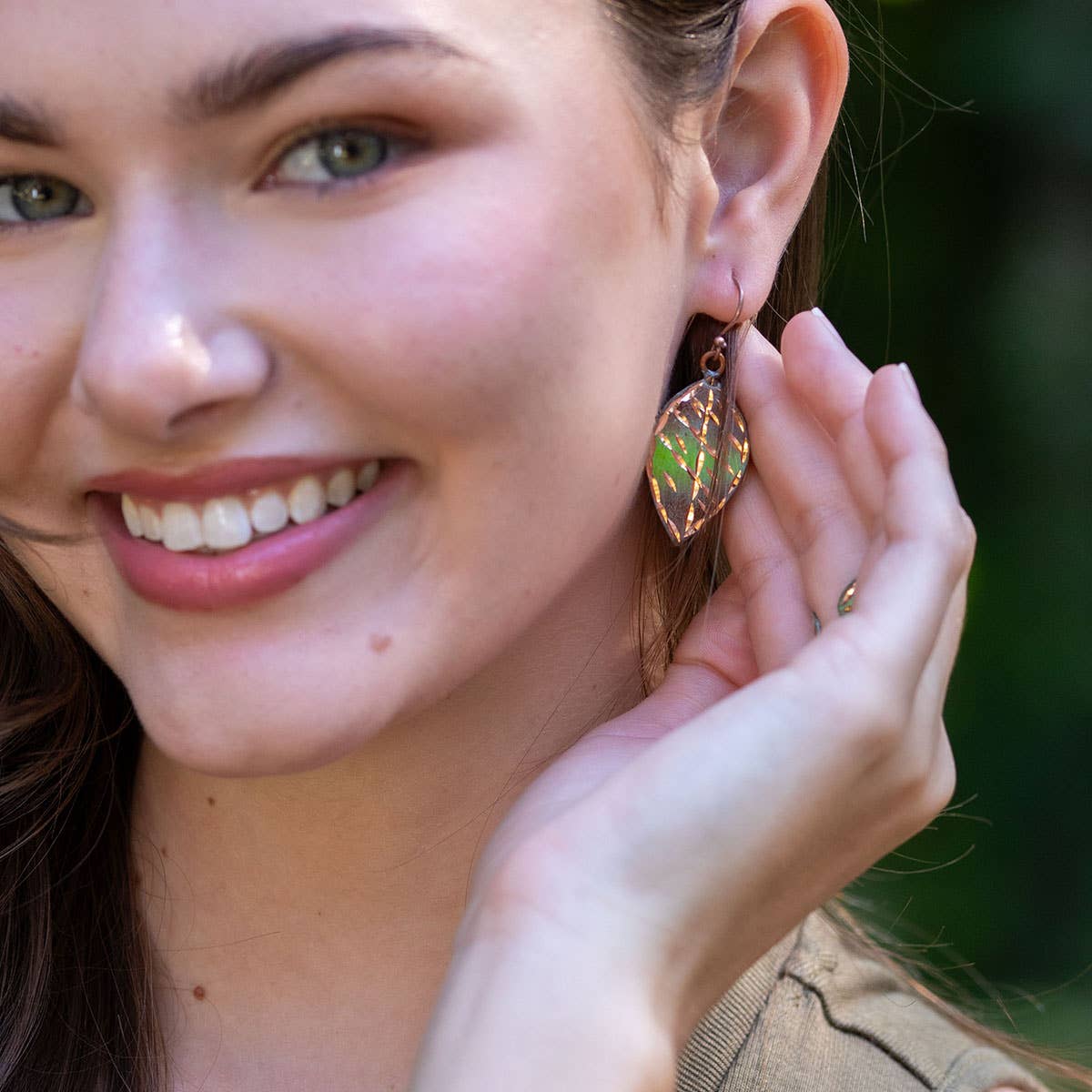 Patina Earthy Mosaic Earrings