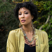 Omala Bohemian Neutrals Collection - Dual Layer Bib Necklace