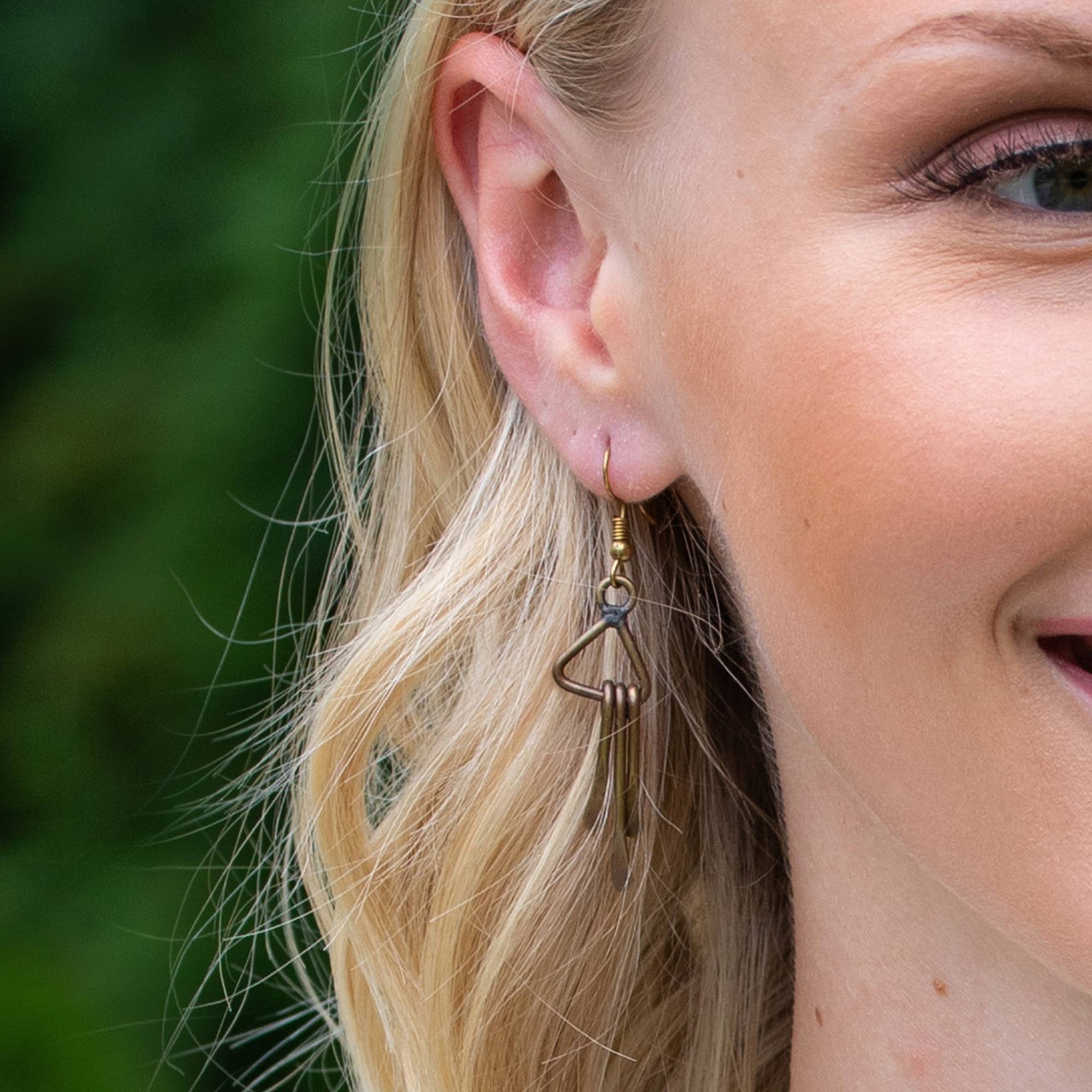 Banjara Small Fringed Triangles Earrings