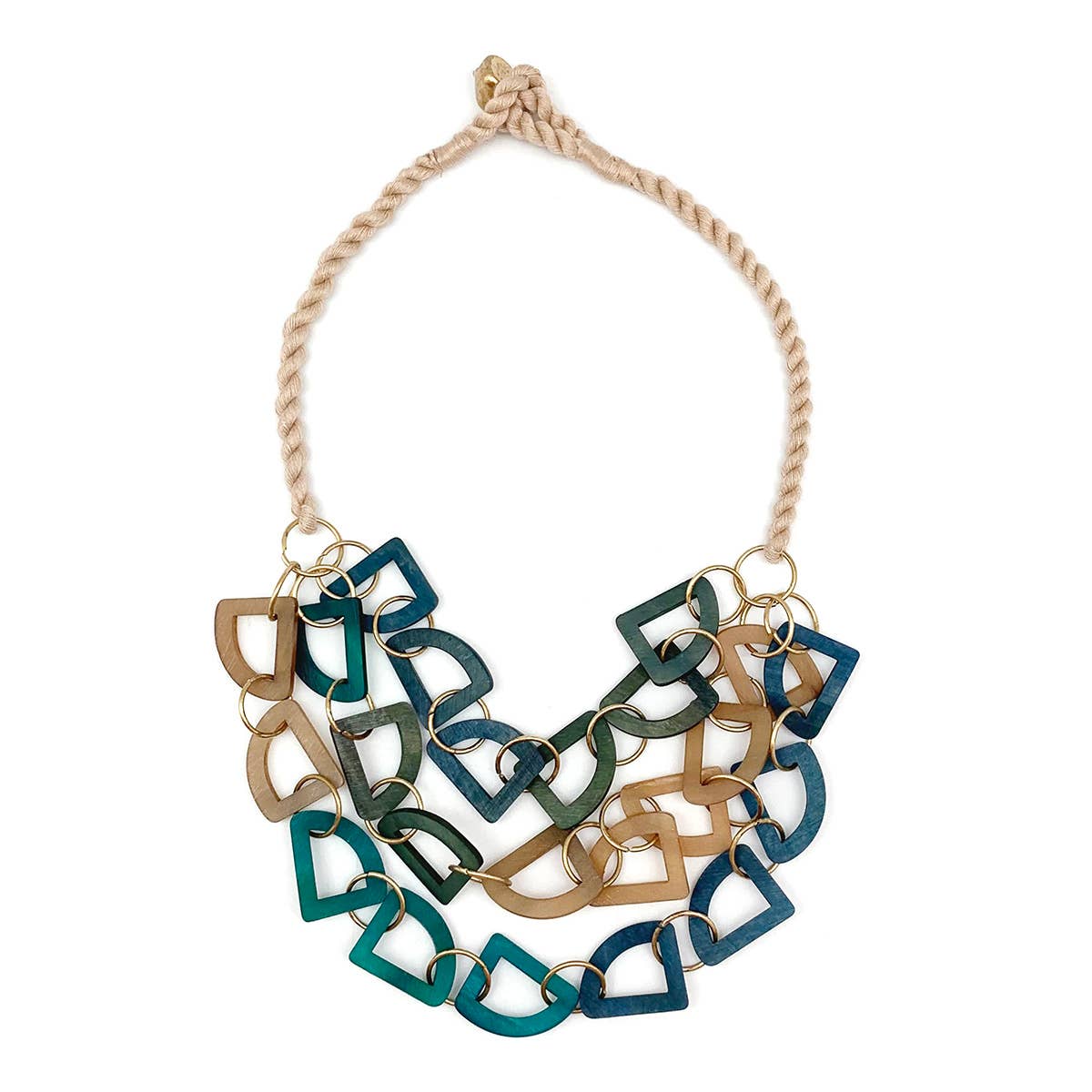 Omala Azure Coast Collection Necklace - Abstract Layer