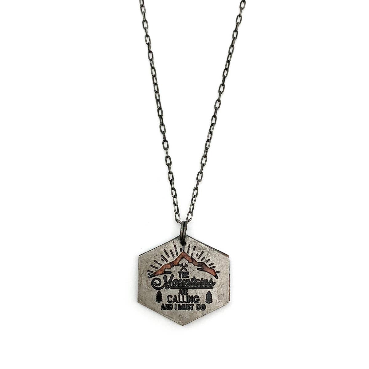 Pewter Necklace - The Mountains Are Calling And I Must Go