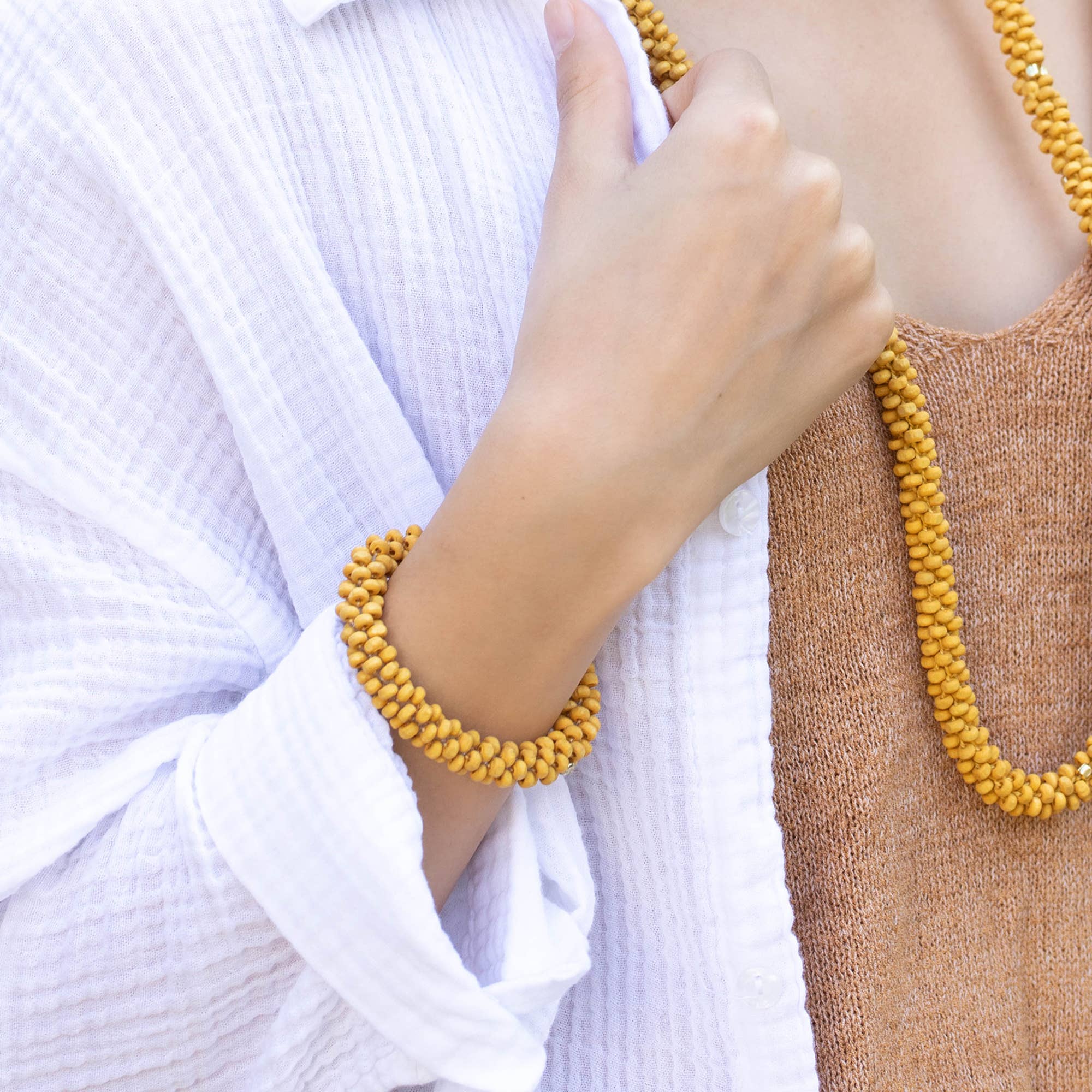 Sachi Chromatic Hues Rope Bracelet  - Yellow
