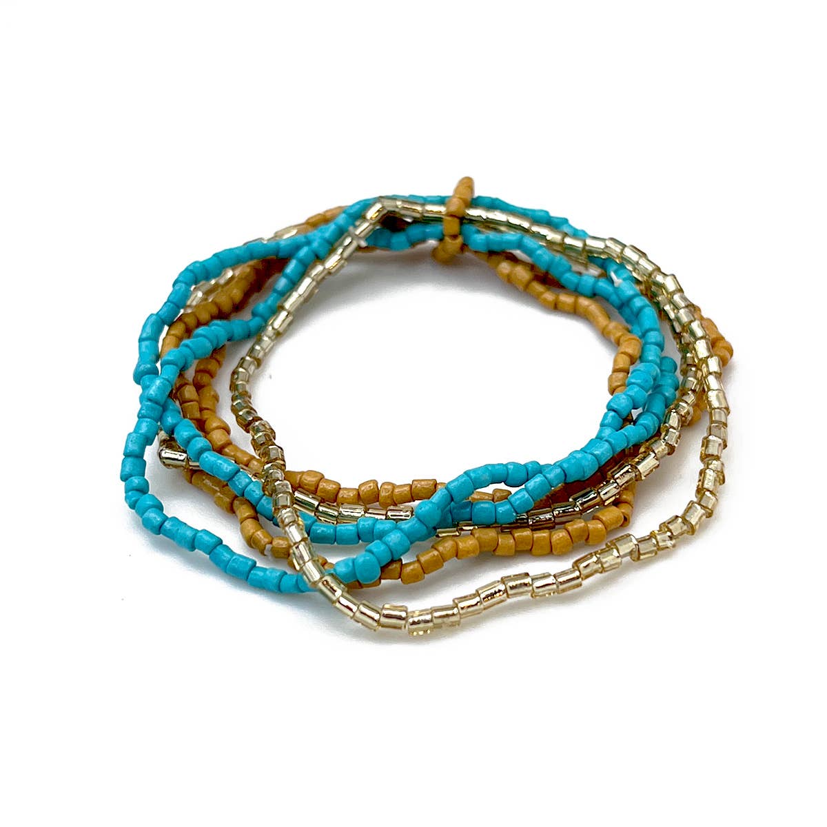 Seed Bead Stretchy Bunch Bracelets - Multiple Color Styles