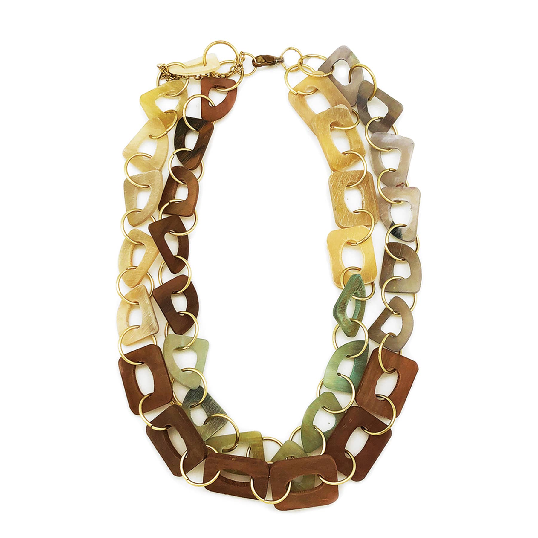 Omala Bohemian Neutrals Collection - Dual Layer Bib Necklace