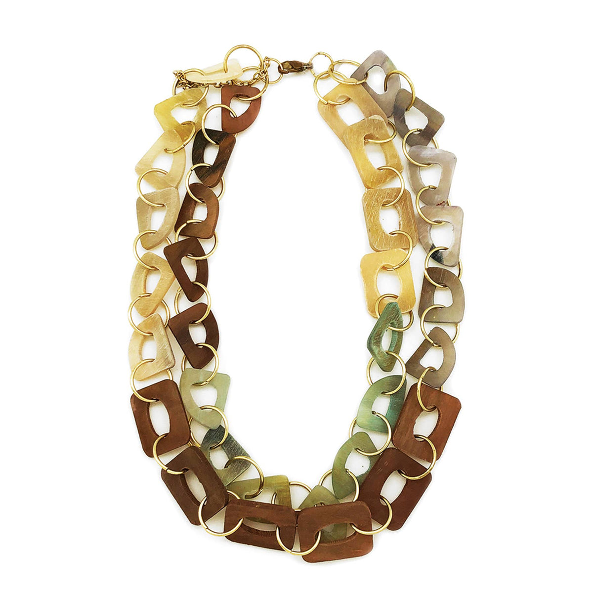 Omala Bohemian Neutrals Collection - Dual Layer Bib Necklace